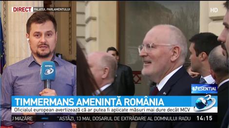Timmermans ameninţă Rom&acirc;nia