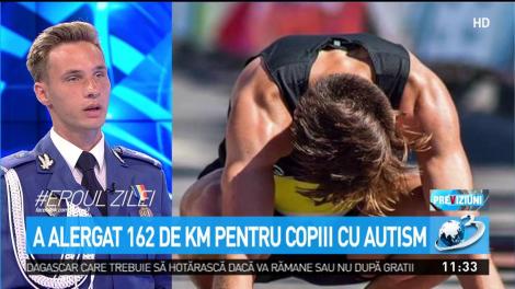 Andrei Cucolea, jandarmul care a alergat 162 de km pentru a ajuta copiii cu autism