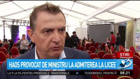 Haos provocat de ministru la admiterea la licee