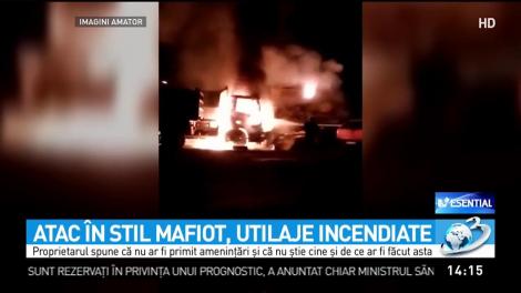Atac &icirc;n stil mafiot &icirc;n Borşa. Utilajele unui cunoscut om de afaceri au fost incendiate