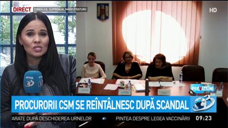 Procurorii CSM se re&icirc;nt&acirc;lnesc după scandal