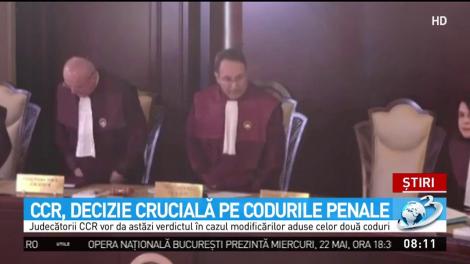 CCR, decizie crucială pe codurile penale