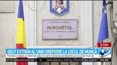 Gest extrem al unei grefiere la locul de muncă