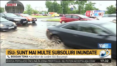 Codul portocaliu de ploi torențiale s-a prelungit. ISU București-Ilfov, avertisment pentru cetățeni: Oamenii să stea în case!