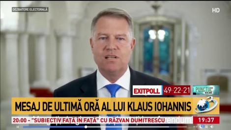 Mesaj de ultimă oră al lui Klaus Iohannis