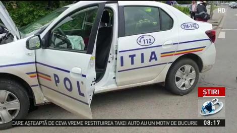 Accident &icirc;n Timișoara! Mai mulți polițiști au fost implicați