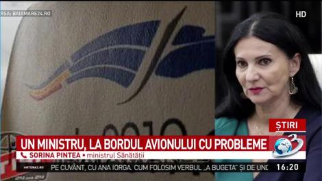 Incident pe Otopeni. Ministrul Sorina Pinta, la bordul avionului cu probleme