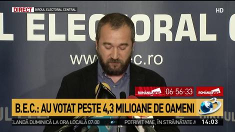 B.E.C.: Au votat peste 4,3 milioane de oameni