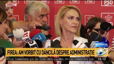 Gabriela Firea, după discuția cu Viorica Dăncilă: Susțin ca Paul Stănescu să preia poziția de președinte executiv