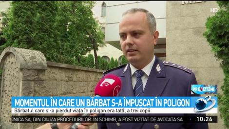 Momentul &icirc;n care un bărbat s-a &icirc;mpuşcat &icirc;n poligon