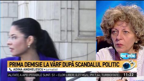 Adina Anghelescu, despre demisia lui Ion Popa din funcţia de secretar de stat la Ministerul Justiţiei