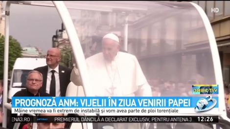 Prognoză ANM: Vijelii &icirc;n ziua venirii Papei
