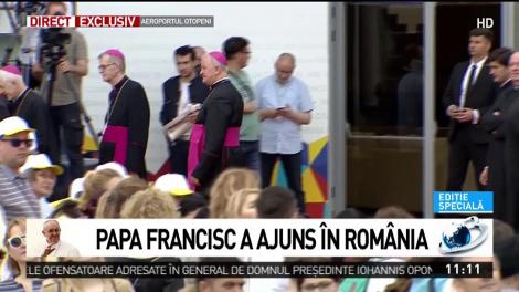 Avionul în care se află Papa Francisc a aterizat la București