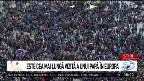 Papa Francisc &icirc;ncepe vizita istorică &icirc;n Europa. Este cea mai lungă vizită a unui papă &icirc;n Europa
