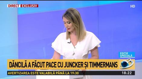 Viorica Dăncilă a făcut pace cu Juncker și Timmermans: Discuția pe Justiție nu mai există