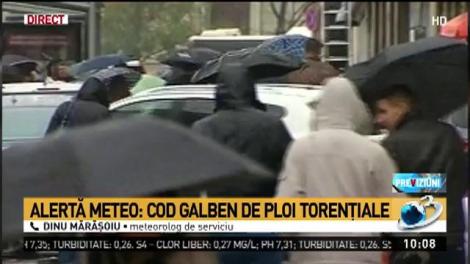 Alertă meteo: Cod galben de ploi torențiale