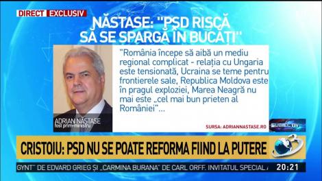 Adrian Năstase, despre Congresul PSD din iunie: &bdquo;Partidul riscă să se spargă &icirc;n bucăți&rdquo;