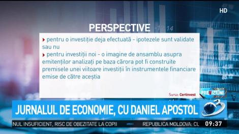 Jurnalul de economie, cu Daniel Apostol. Ce urmărim în raportările financiare