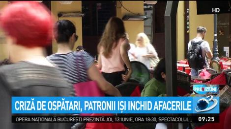 Criză de ospătari &icirc;n Rom&acirc;nia. Patronii &icirc;și &icirc;nchid afacerile