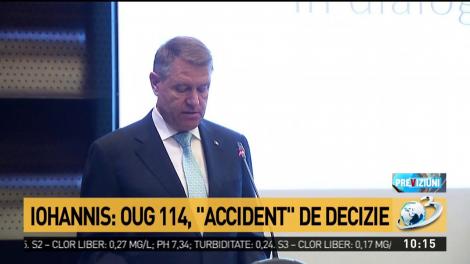 Klaus Iohannis, nou atac la Guvern: Mediul de afaceri a avut parte de accidente de decizie cum a fost OUG 114