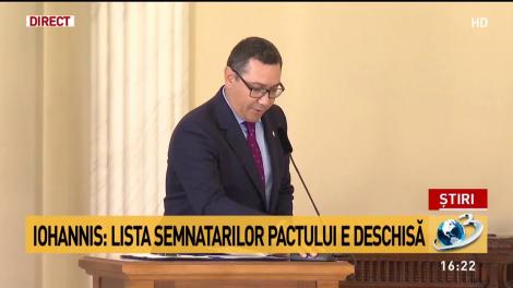 Victor Ponta, la ceremonia de semnare a Pactului