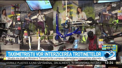 Taximetriştii vor interzicerea trotinetelor