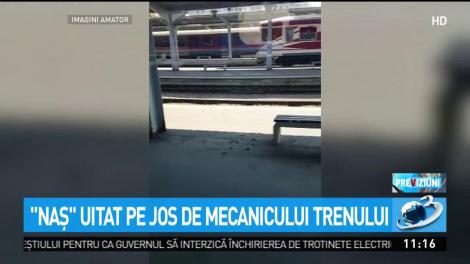 ''Naş'' uitat pe jos de mecanicul trenului