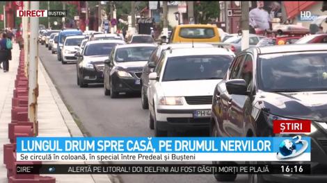 Aglomeraţie pe DN1, &icirc;n special &icirc;ntre Predeal şi Buşteni