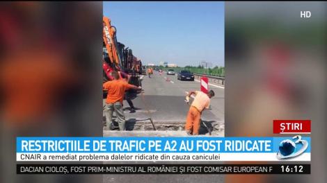 Restricţiile de trafic pe A2 au fost ridicate