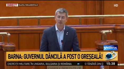 Dan Barna: Guvernul Dăncilă a fost o greșeală de la bun început  și este o catastrofă în prezent