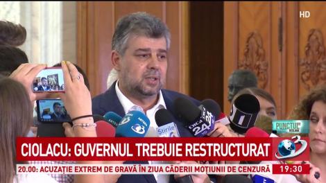 Ciolacu: Guvernul trebuie restructurat