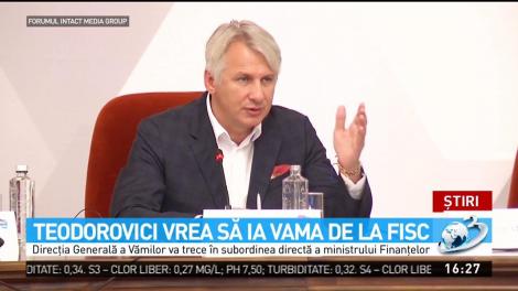 Teodorovici vrea să ia Vama de la Fisc