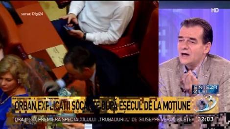 Ludovic Orban, explicații șocante despre eșecul la moțiune