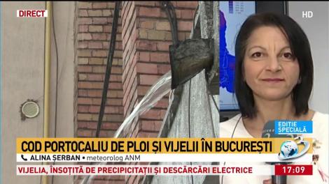 Cod portocaliu de ploi și vijelii &icirc;n București