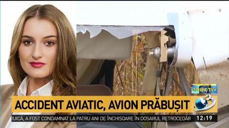 Un avion a aterizat forțat &icirc;n județul Harghita. Aparatul a luat foc imediat. Cei aflați la bord s-au salvat