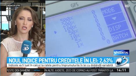 Noul indice pentru creditele în lei: 2,63%