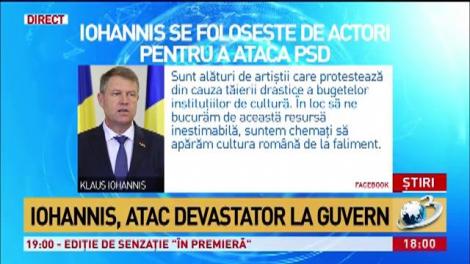 Klaus Iohannis, reacție în scandalul din lumea culturii: „Artiștii și instituțiile de cultură au nevoie de solidaritatea noastră”