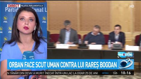 Ludovic Orban face scut uman împotriva lui Rareș Bogdan