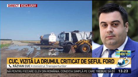 Răzvan Cuc, vizită la drumul criticat de șeful Ford: &bdquo;Construcția va fi finalizată &icirc;nainte de termen&rdquo;