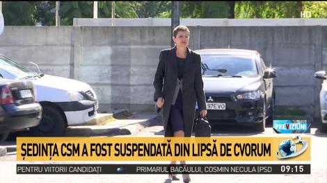 Ședința CSM a fost suspendată din lipsă de cvorum