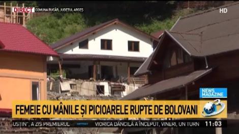 Scene apocaliptice &icirc;n Argeș. O fetiță a fost smulsă de viitură din curte