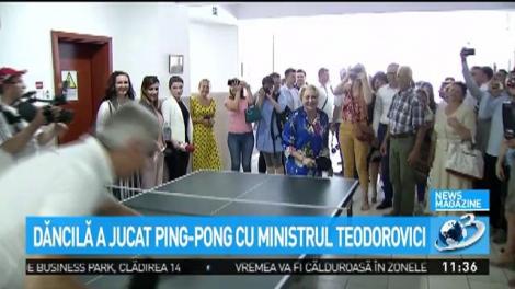 Cu cine a jucat Viorica Dăncilă ping-pong: &bdquo;Te remaniez&rdquo;