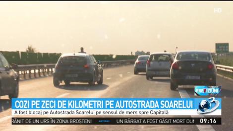 Cozi pe zeci de kilometri pe Autostrada Soarelui