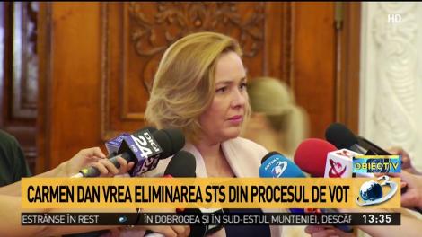 Carmen Dan vrea eliminarea STS din procesul de vot