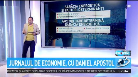 Jurnalul de economie, cu Daniel Apostol. Program de combatere a sărăciei energetice
