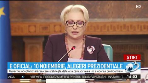 E oficial: 10 noiembrie, alegeri prezidenţiale