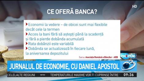 Jurnalul de economie, cu Daniel Apostol. De ce este bine să economisim