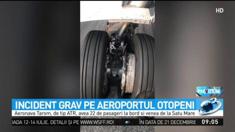 Incident grav pe Aeroportul Otopeni. Cauciucurile avionului au explodat la aterizare