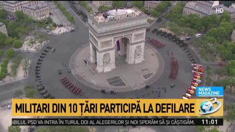Paradă impresionantă de ziua Franței. Militari din zece țări participă la eveniment