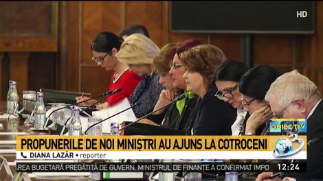 Propunerile de noi miniștri au ajuns la Cotroceni